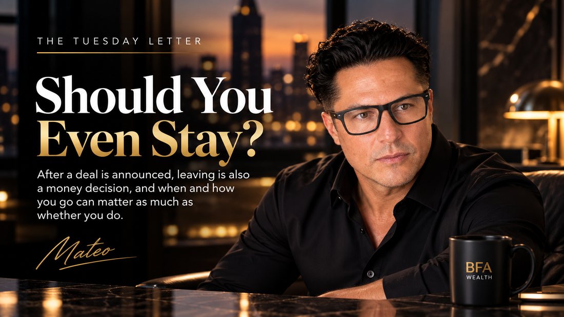 The Tuesday Letter: Should You Even Stay? Mateo Dellovo, Tuesday, October 13th, 2026.