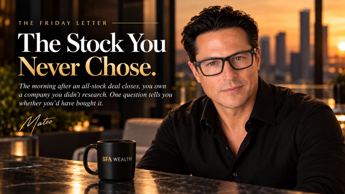 The Friday Letter: The Stock You Never Chose. Mateo Dellovo, Friday, October 9th, 2026.