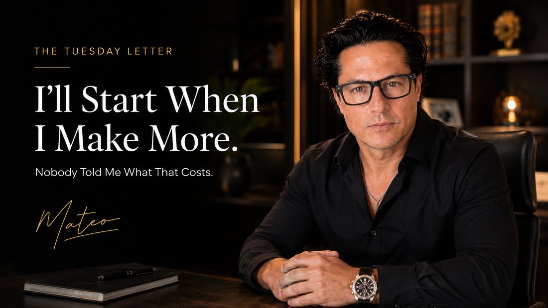 The Tuesday Letter: I'll Start When I Make More. Nobody Told Me What That Costs. Mateo Dellovo, Tuesday, September 1st, 2026.